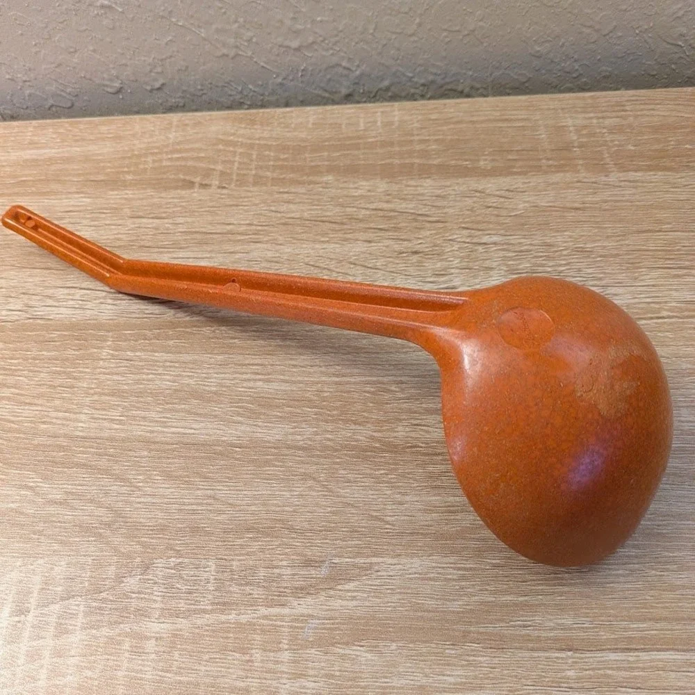 VTG Flintwood Orange Melamine Soup Ladle Long Handle Kitchen Serving Utensil‎